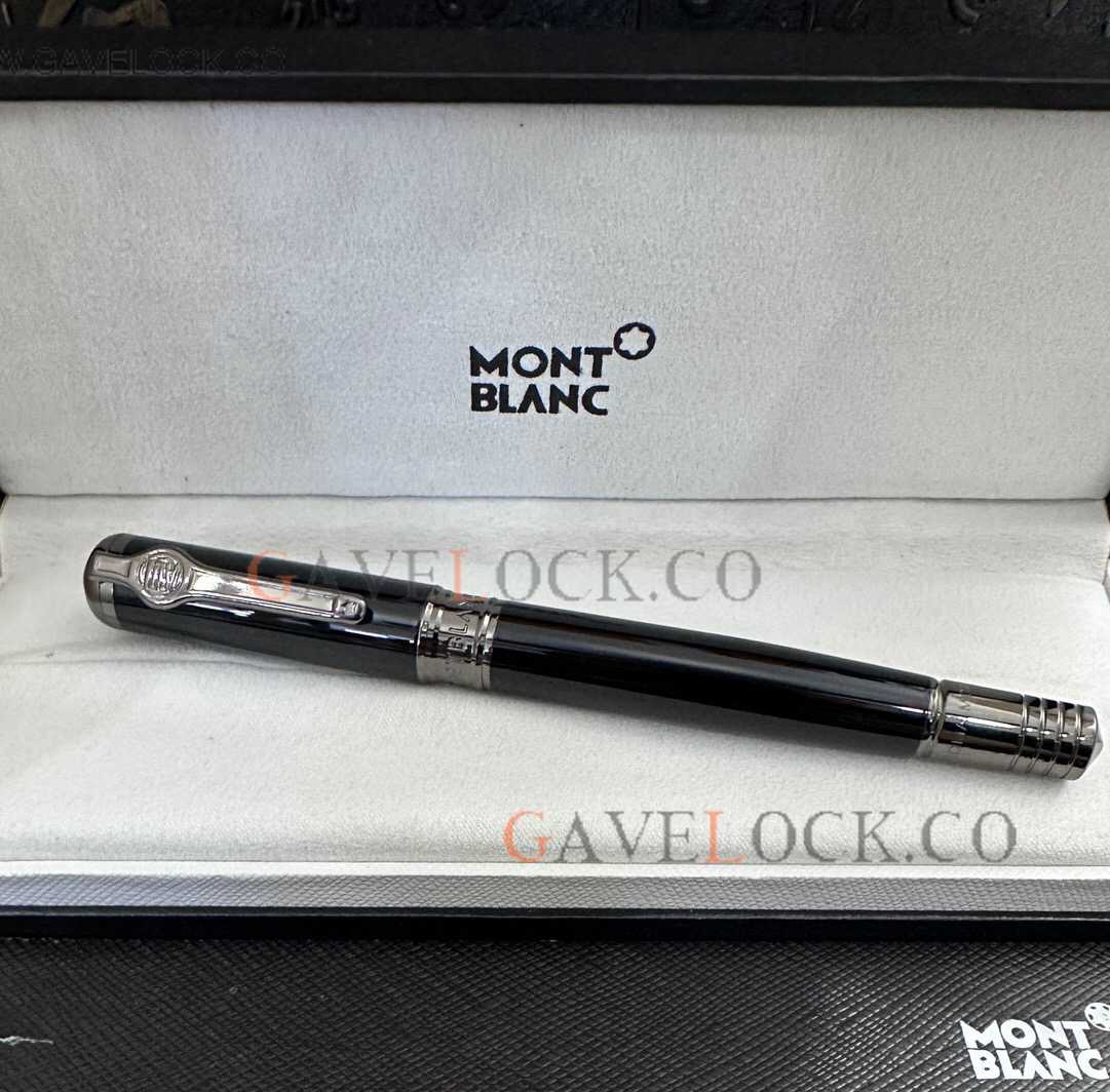 Copy Montblanc Muhammad Ali Matte Black Clip Rollerball Pen - Click Image to Close